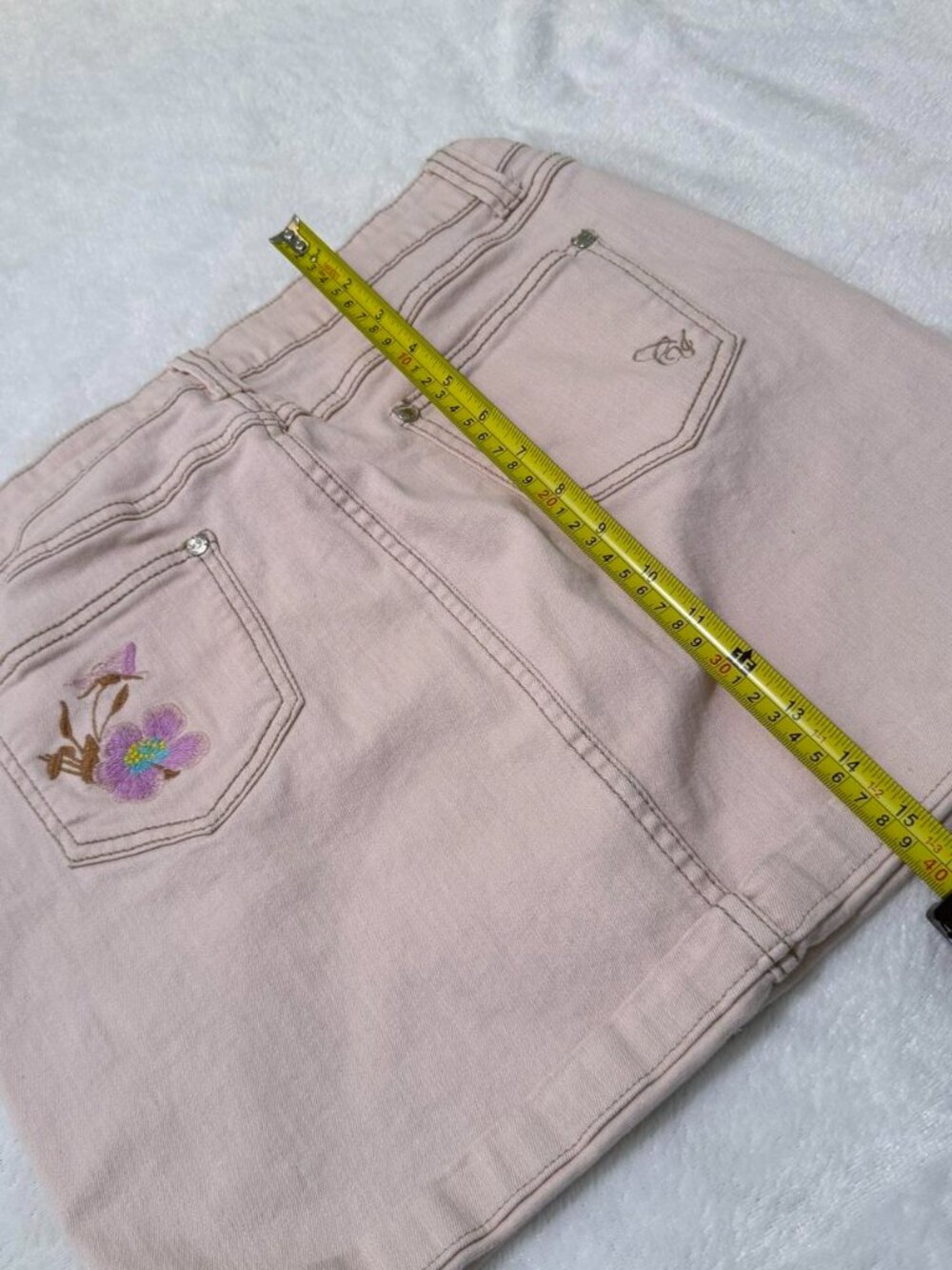 Pink Denim Mini Skirt - Picture 5 of 5